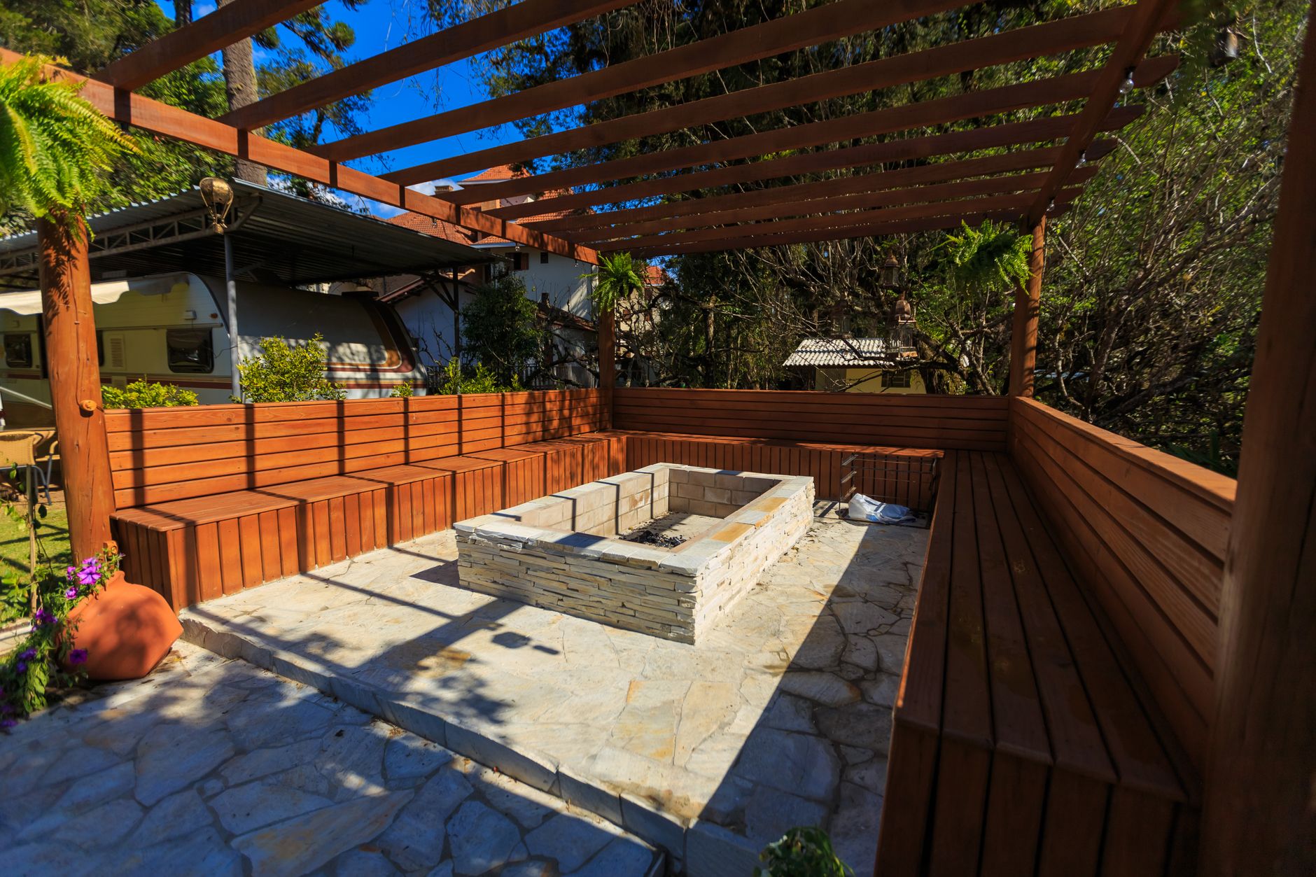 Littleton Flagstone Patio & Fire Pit